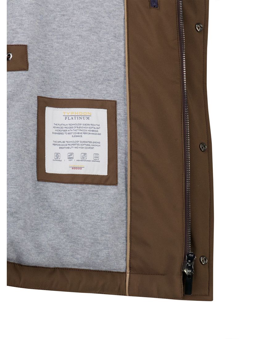 Paul & Shark tussenjas bruin Platinum waterdicht polyester