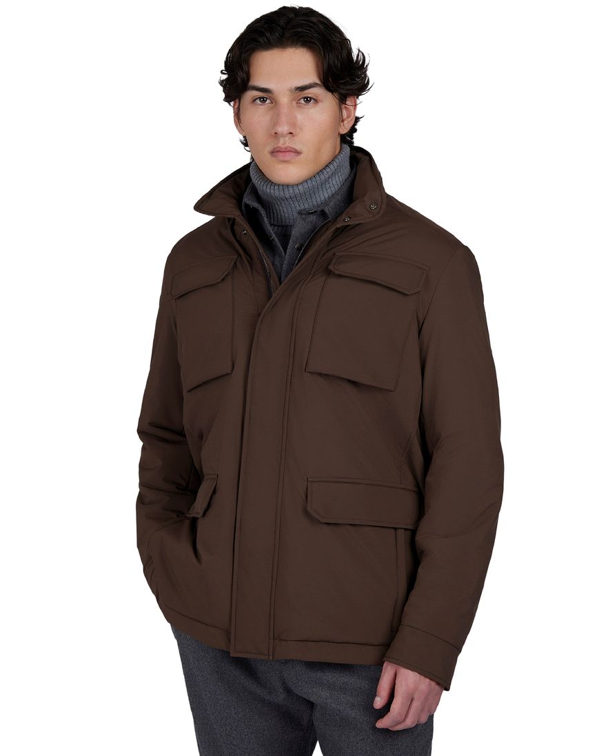 Paul & Shark tussenjas bruin Platinum waterdicht polyester