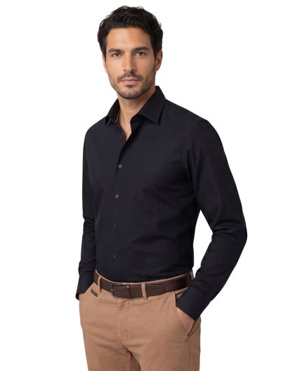 Eterna Eterna overhemd zwart modern fit