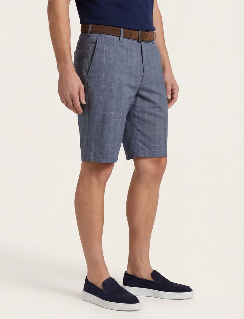 Meyer B-palma bermuda blauw geruit