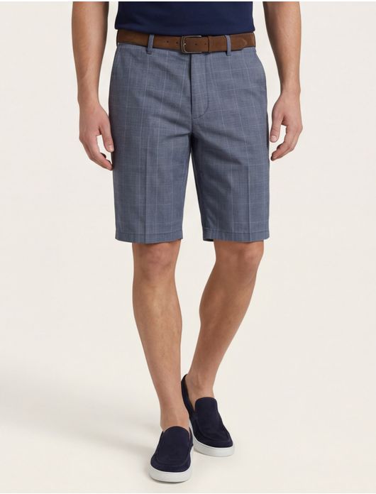 Meyer bermuda blauw geruit