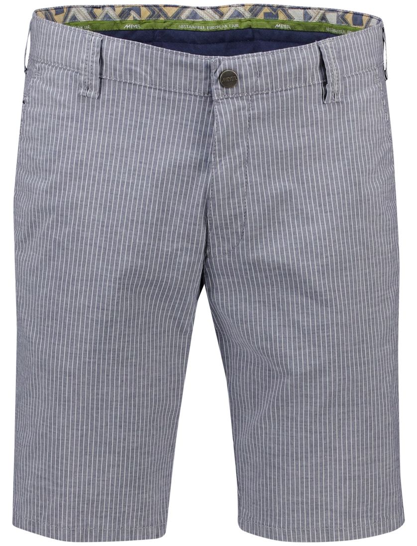 Meyer bermuda grijs gestreept
