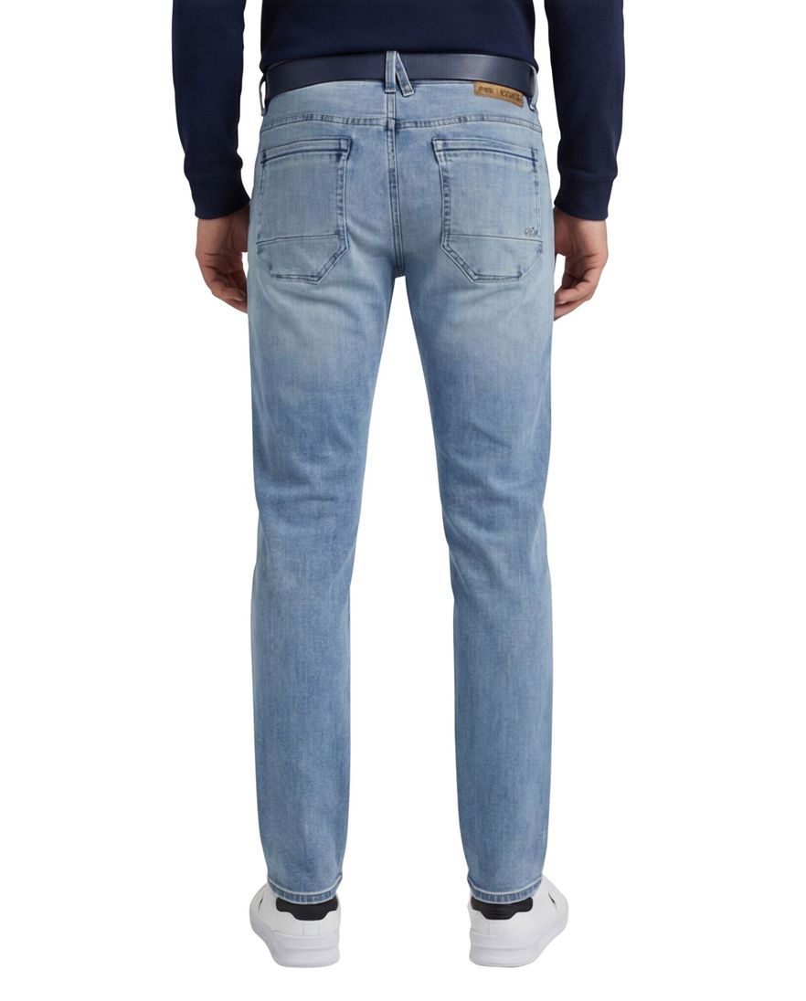 PME Legend 5-p lichtblauw regular fit denim gemeleerd
