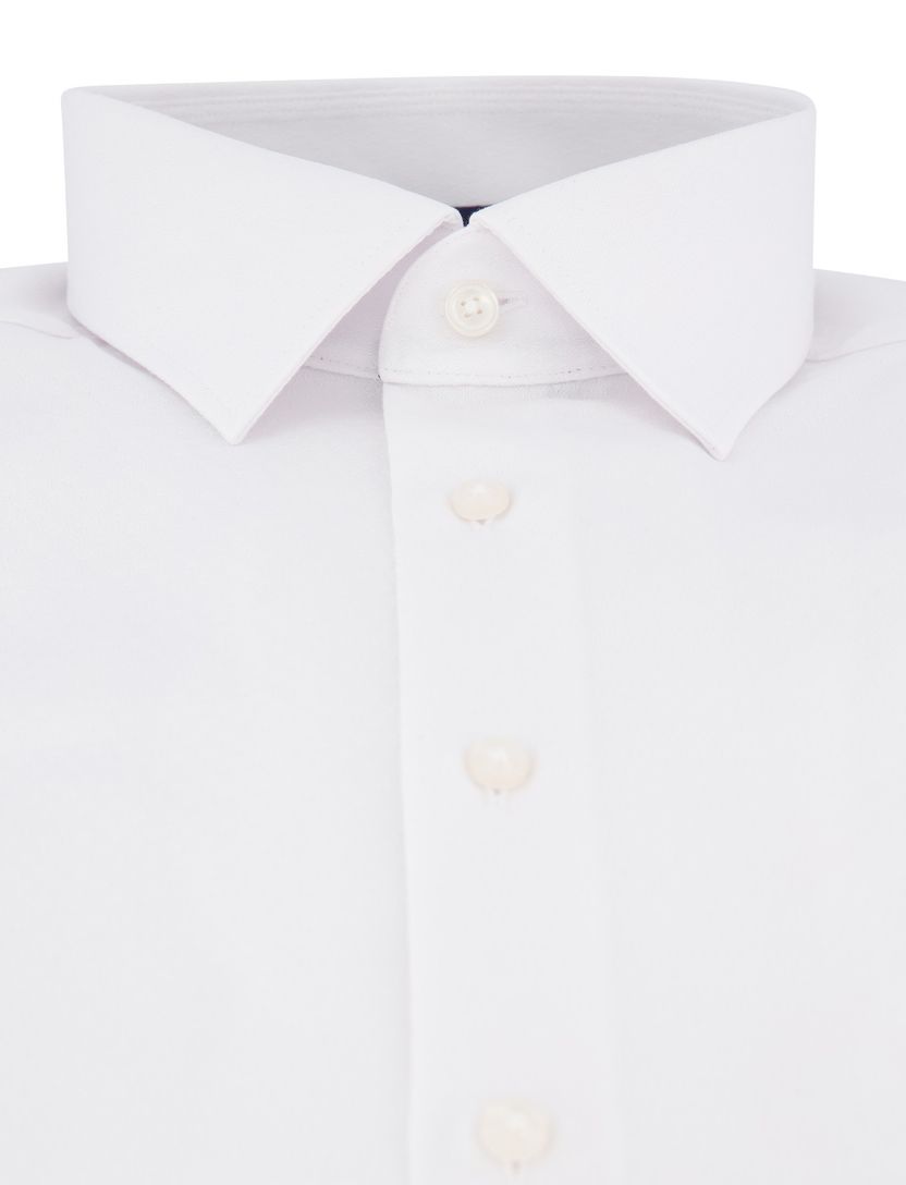 Olymp overhemd wit effen wijde fit katoen