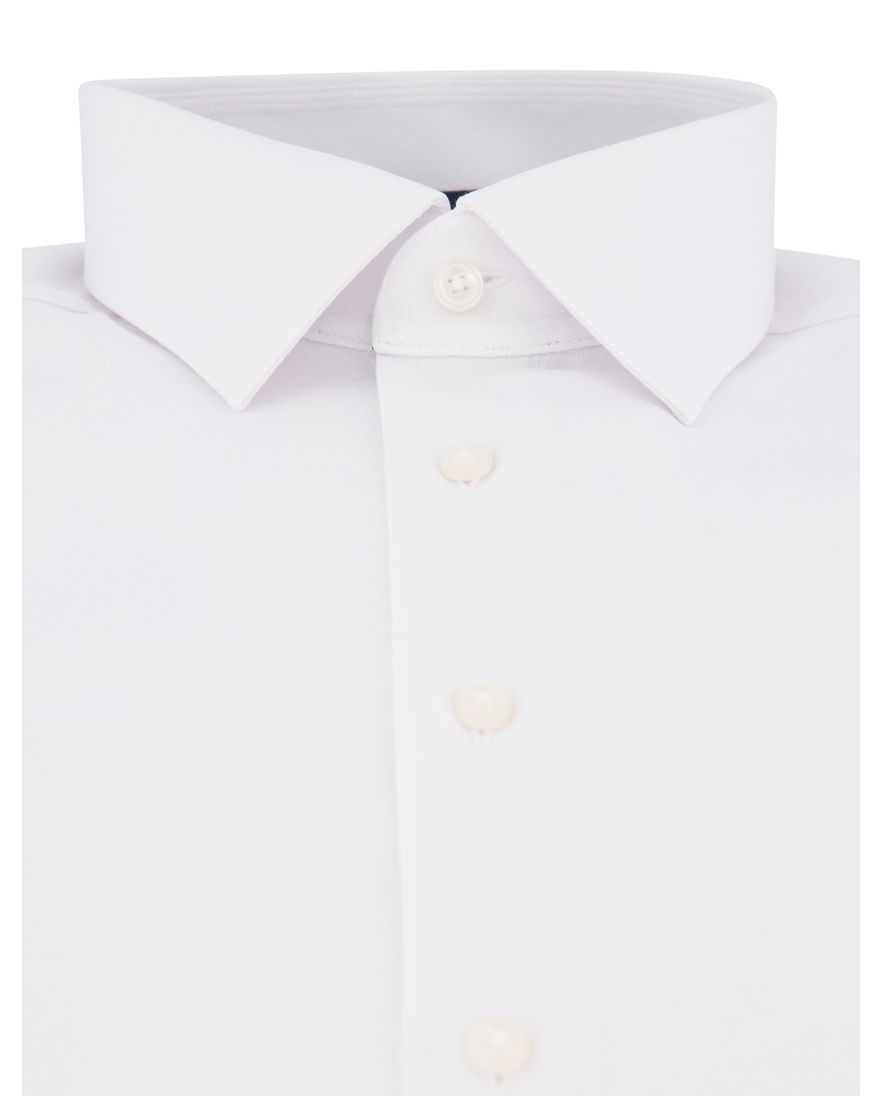 Olymp overhemd wit effen wijde fit katoen