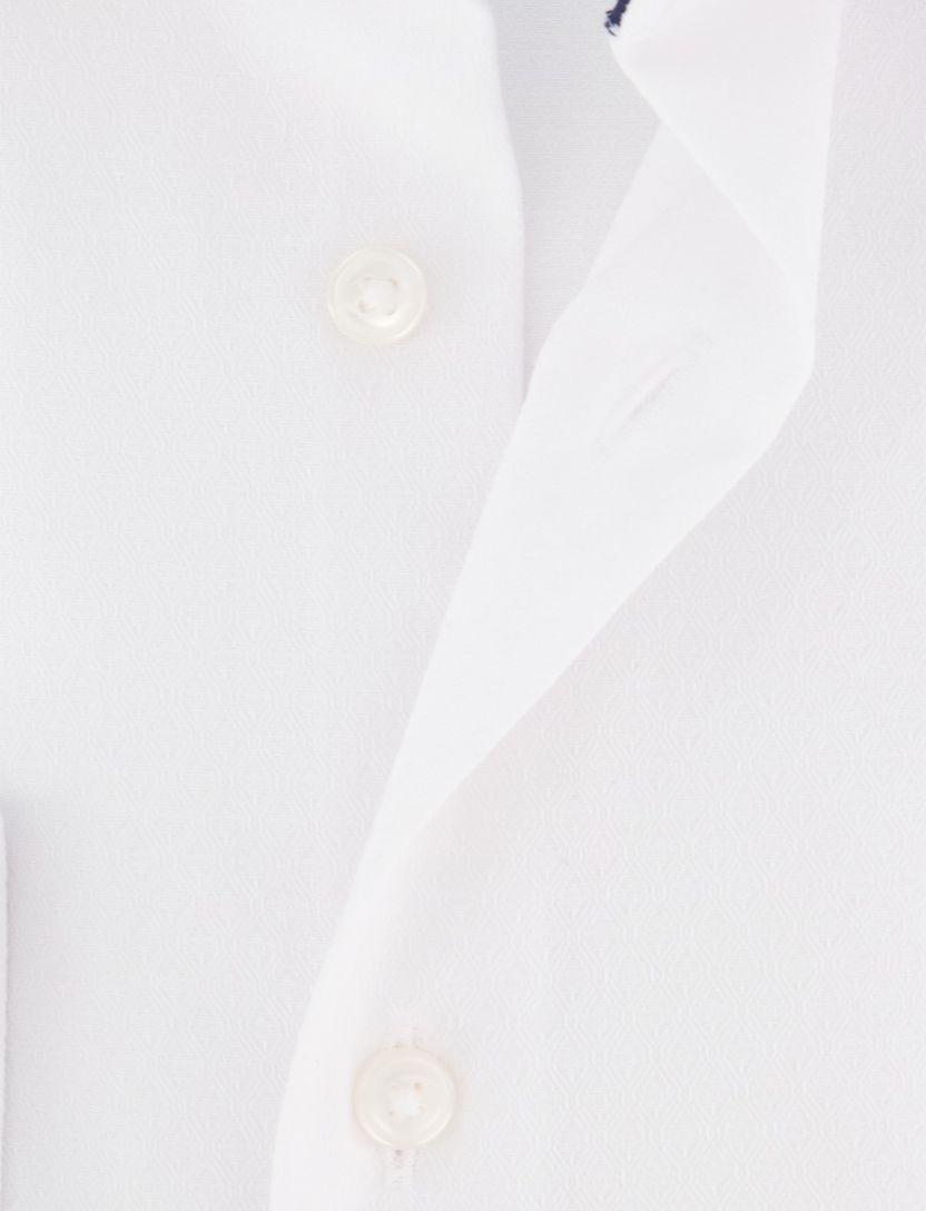 Olymp overhemd wit effen wijde fit katoen