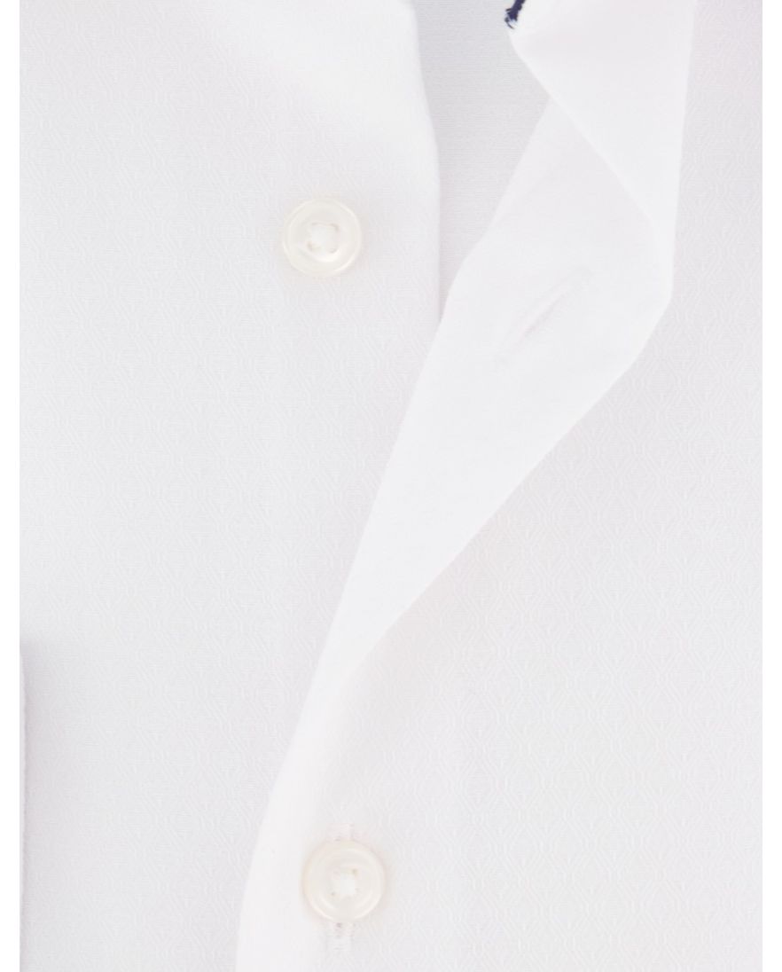 Olymp overhemd wit effen wijde fit katoen