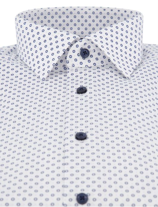 Olymp overhemd wit geprint
