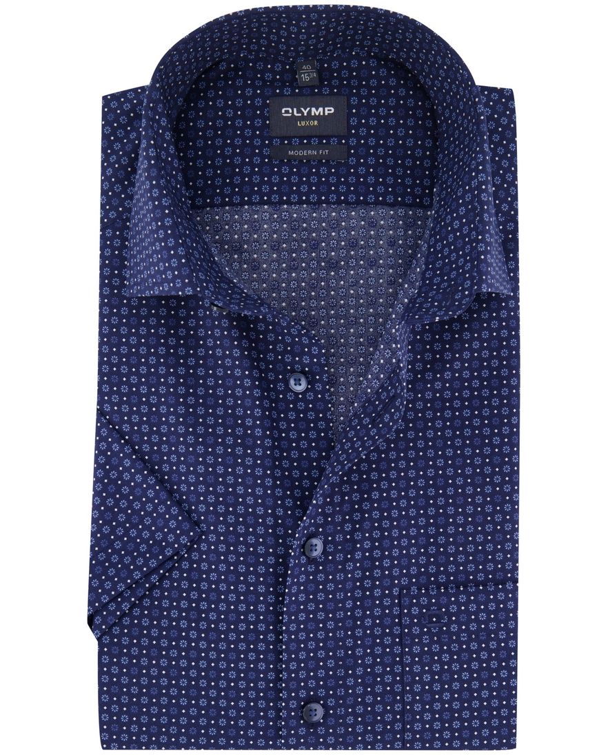 Olymp overhemd donkerblauw strijkvrij modern fit