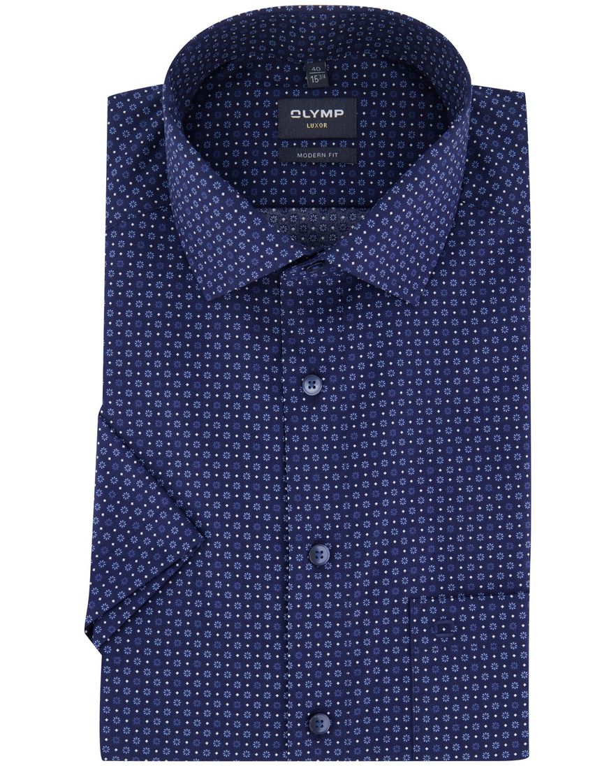 Olymp overhemd donkerblauw strijkvrij modern fit