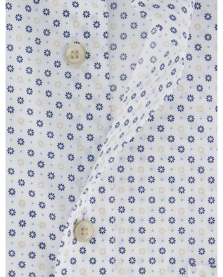 Olymp overhemd geprint korte mouw strijkvrij normale fit