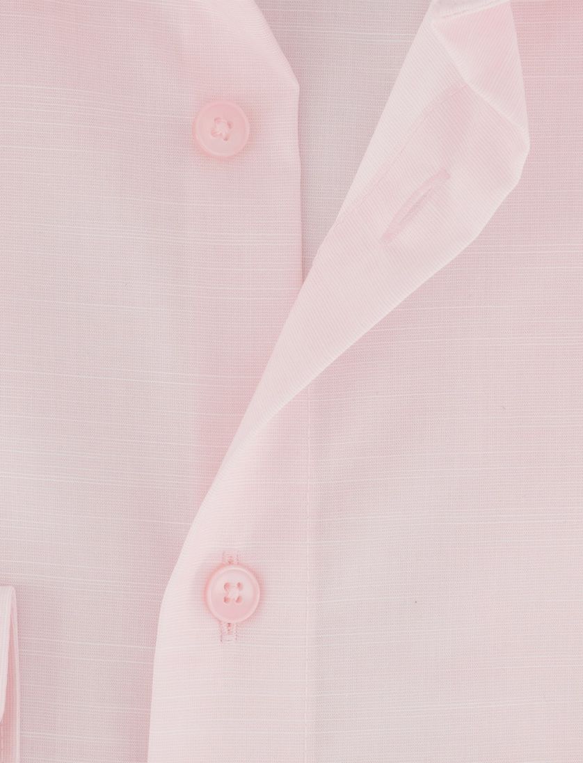 katoenen Olymp overhemd roze effen normale fit strijkvrij
