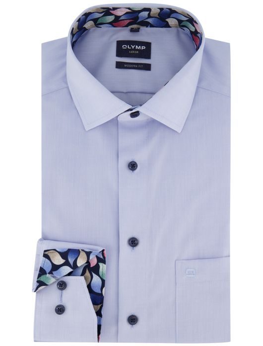 Olymp overhemd lichtblauw strijkvrij modern fit