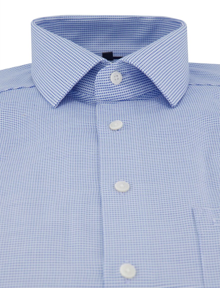 Olymp overhemd blauw geprint