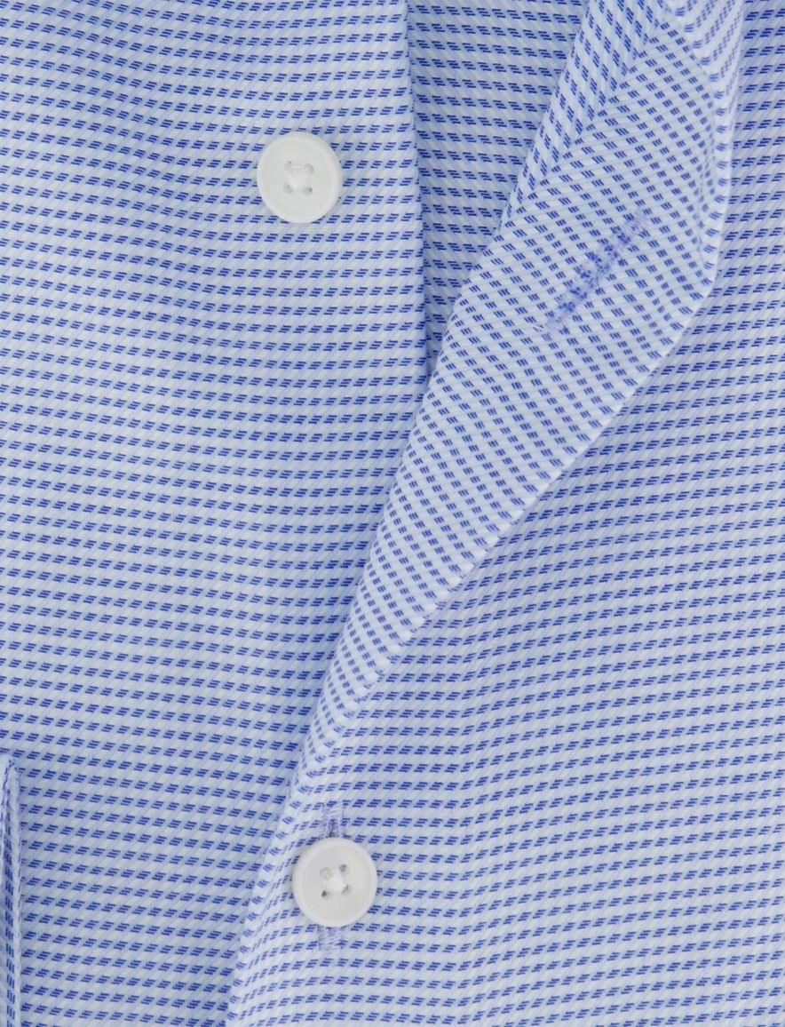 Olymp overhemd blauw geprint