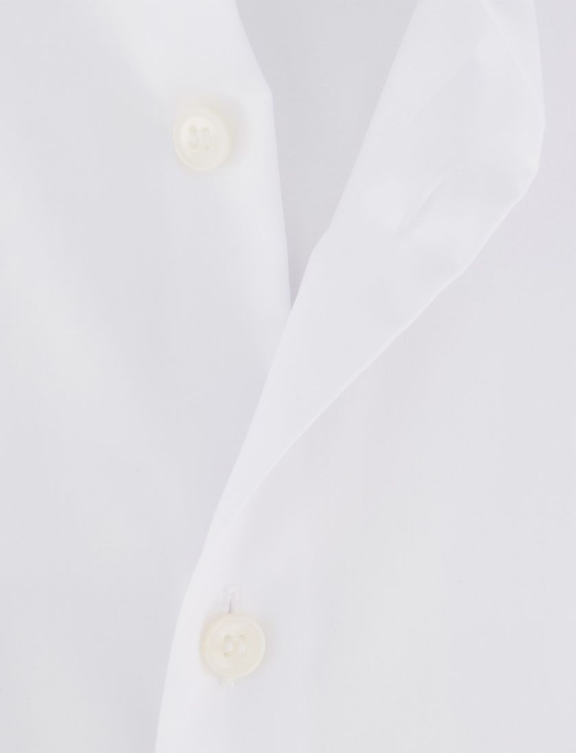 katoenen Olymp overhemd effen wit slim fit