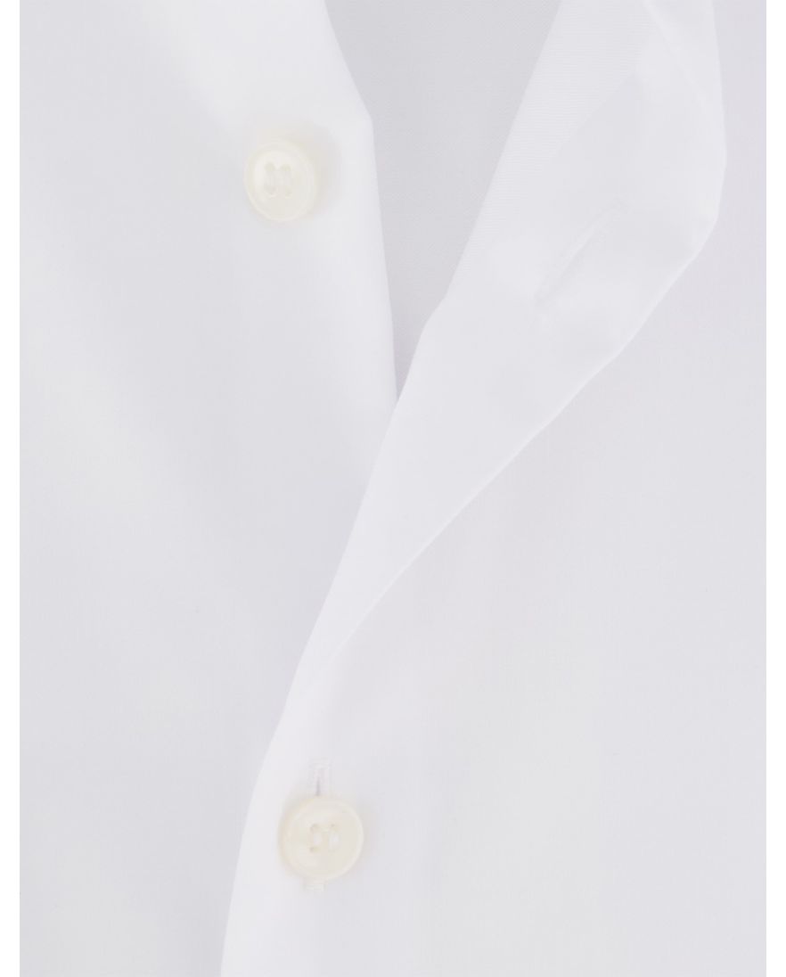 Olymp overhemd wit effen slim fit katoen