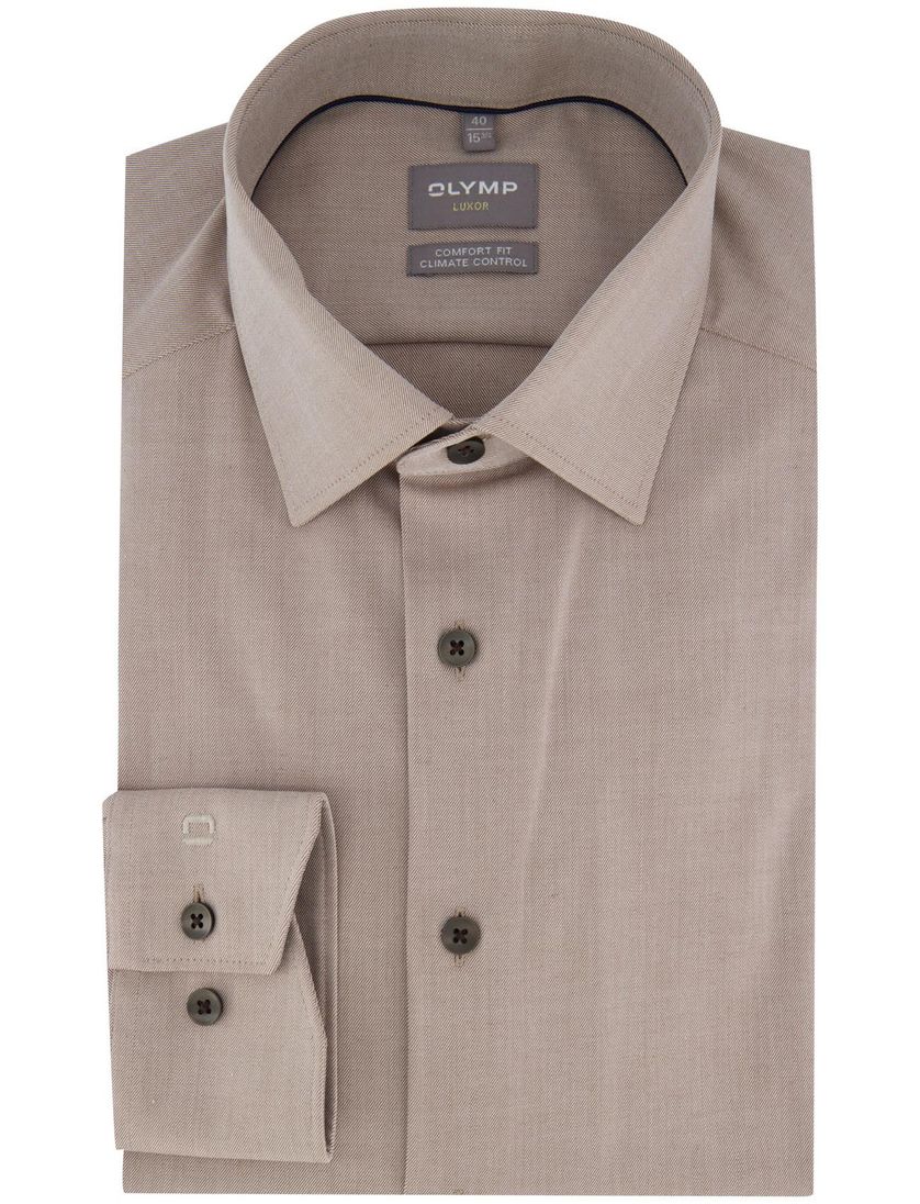 business overhemd Olymp Luxor Comfort Fit bruin