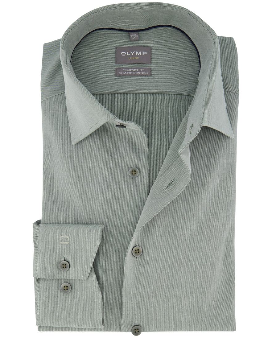 Comfort fit Olymp Luxor groen overhemd katoen