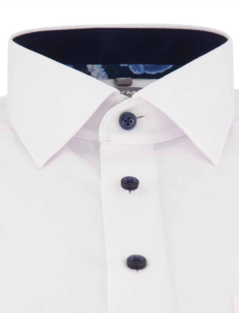 Olymp Comfort Fit overhemd met borstzak lange mouw effen wit