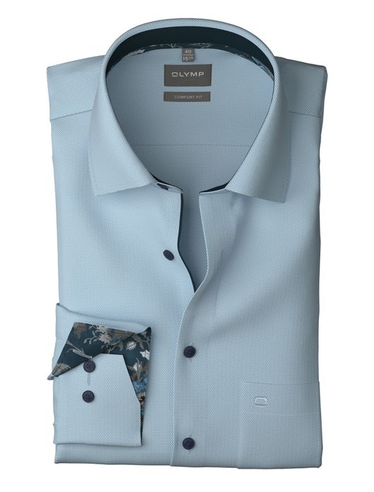 Olymp blauw overhemd comfort fit