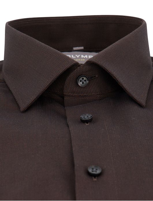 Olymp overhemd comfort fit bruin