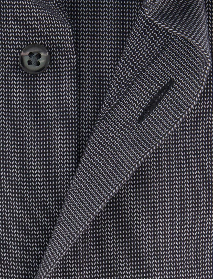 Olymp Comfort Fit overhemd grijs strijkvrij fijn geprint borstzak