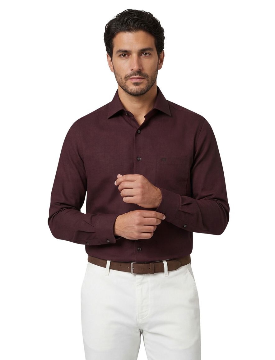 Olymp luxor modern fit overhemd bordeaux