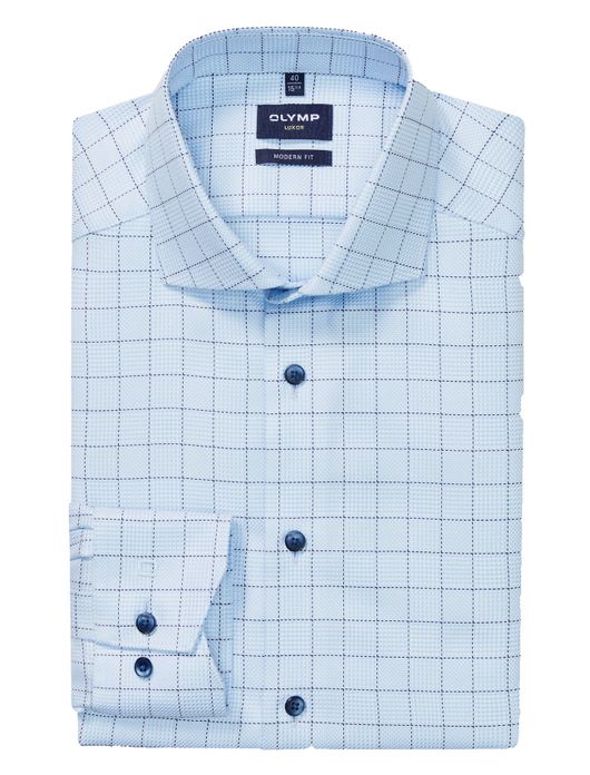 business overhemd blauw Olymp Luxor Modern Fit