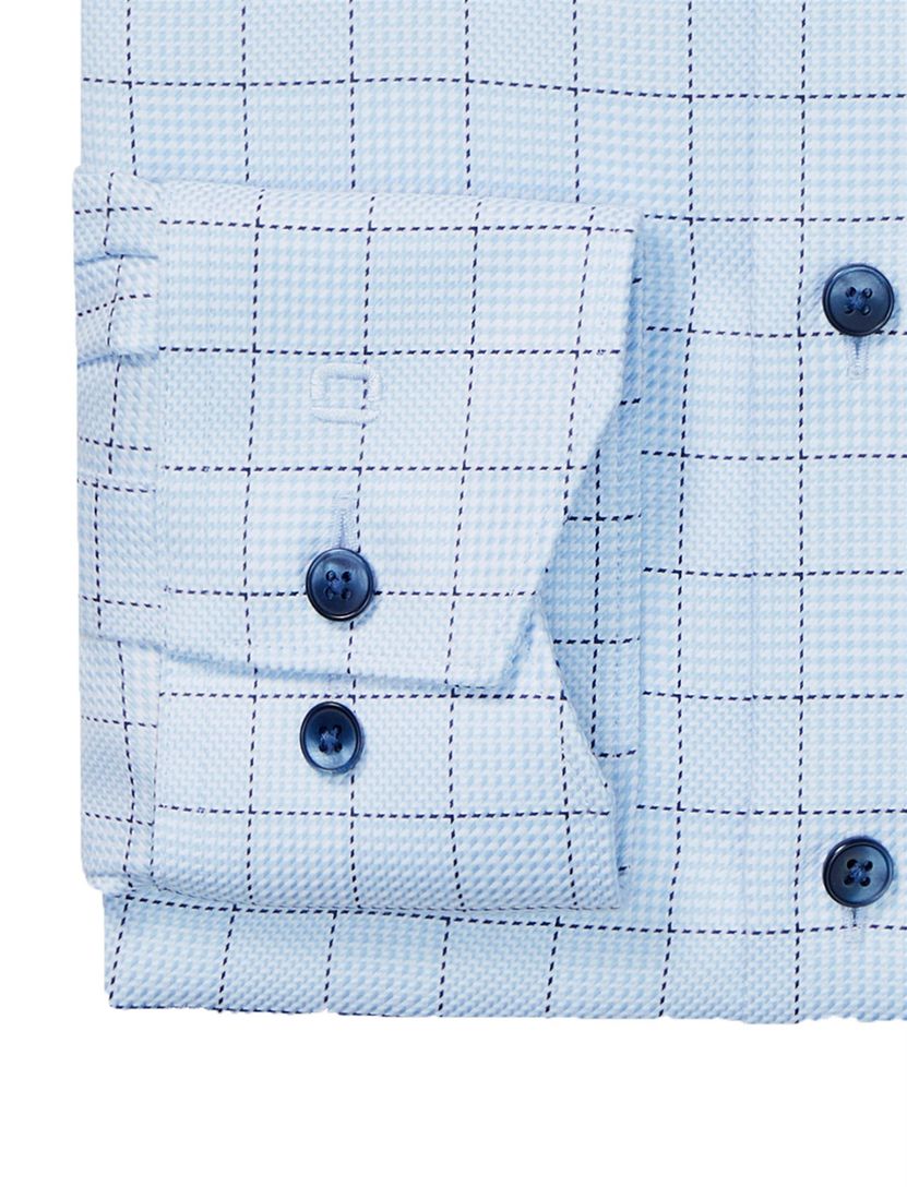Olymp luxor modern fit overhemd print blauw