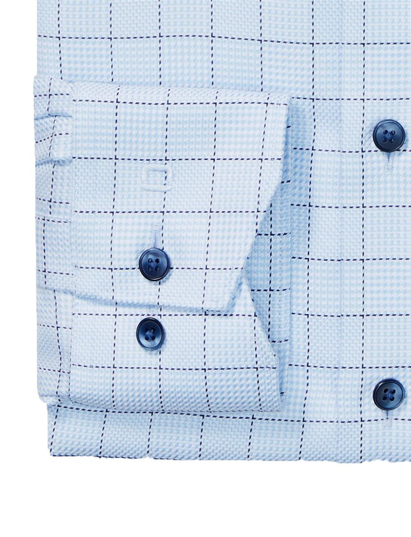 Olymp luxor modern fit overhemd print blauw