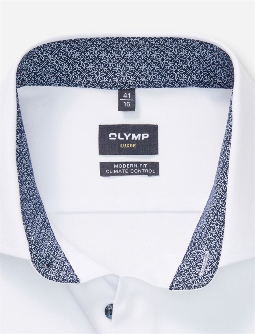 Olymp overhemd wit katoen normale fit effen