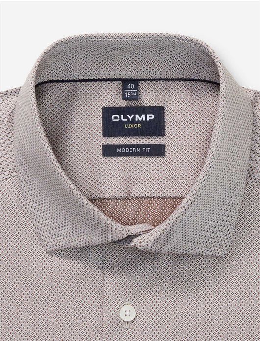 Olymp overhemd bruin modern fit