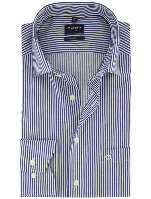 business overhemd donkerblauw Olymp Luxor Modern Fit
