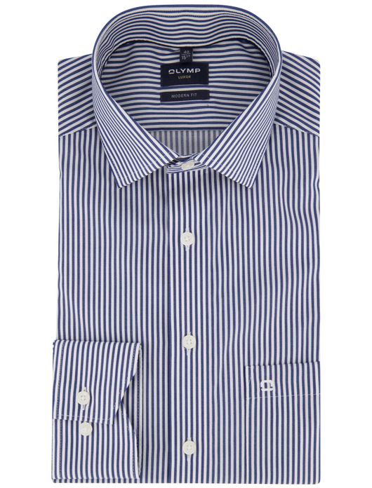business overhemd donkerblauw Olymp Luxor Modern Fit