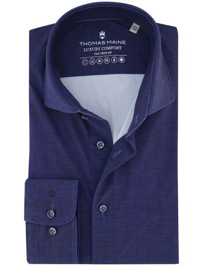 Thomas Maine Thomas Maine overhemd Tailored Fit donkerblauw