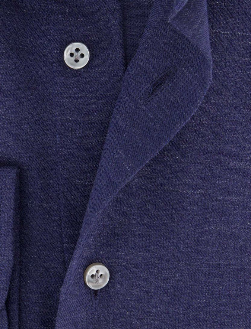 Thomas Maine overhemd donkerblauw effen