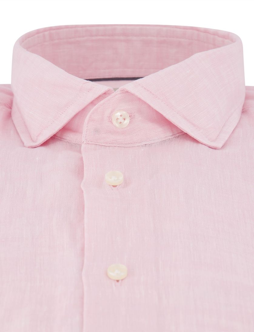 Thomas Maine overhemd linnen roze