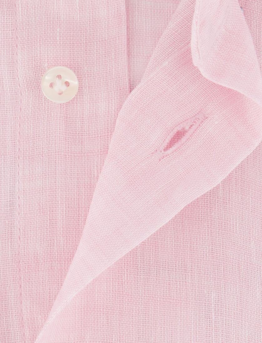 Thomas Maine overhemd linnen roze