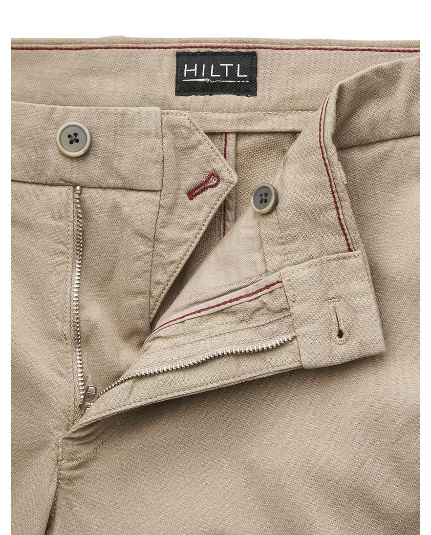 Hiltl Pantalon katoen beige effen normale fit flatfront