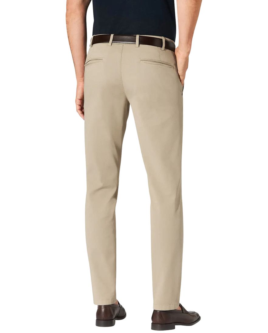 Hiltl Pantalon katoen beige effen normale fit flatfront