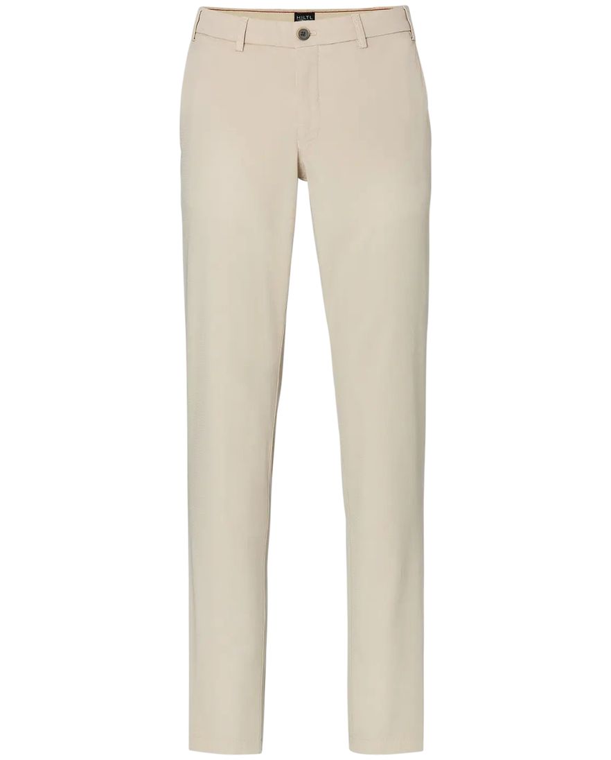 katoenen Hiltl Pantalon effen beige normale fit