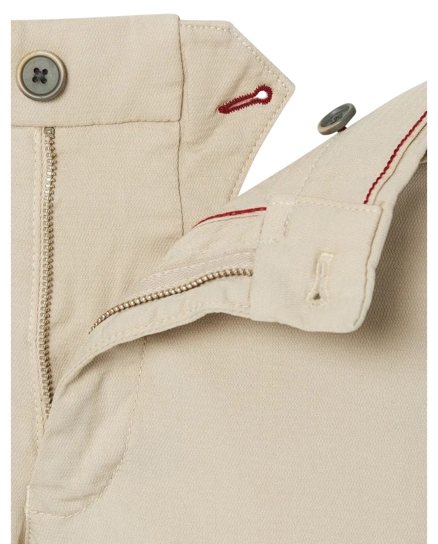 katoenen Hiltl Pantalon effen beige normale fit
