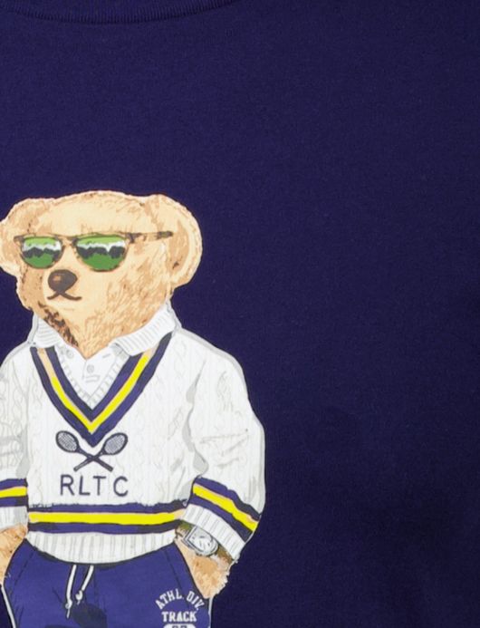 Polo Ralph Lauren T-shirt bear donkerblauw met opdruk