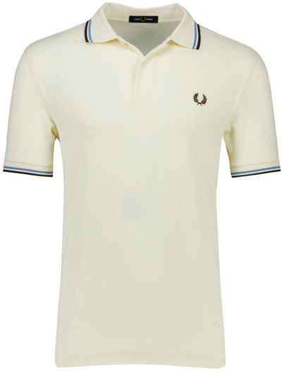 Fred Perry Fred Perry poloshirt creme effen katoen