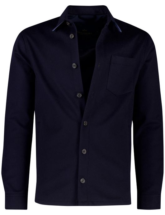 Paul & Shark overshirt donkerblauw kasjmier
