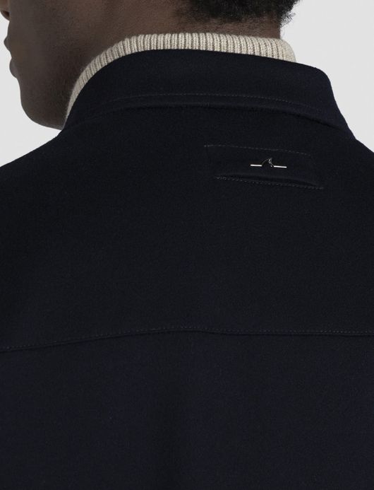 Paul & Shark overshirt donkerblauw kasjmier