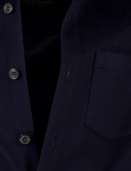 Paul & Shark overshirt donkerblauw kasjmier