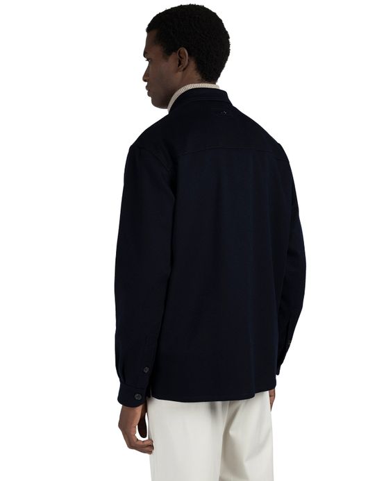 Paul & Shark overshirt donkerblauw kasjmier