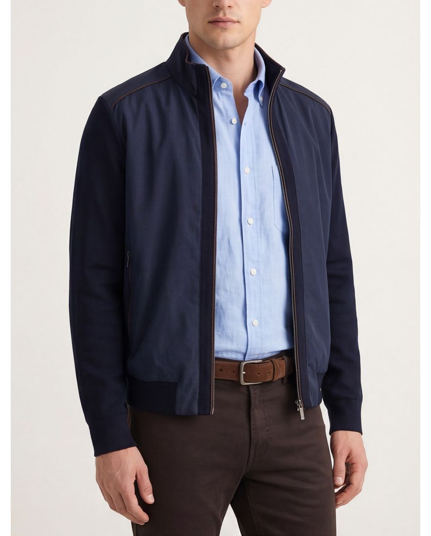 Donkerblauw outdoor vest Paul & Shark met rits